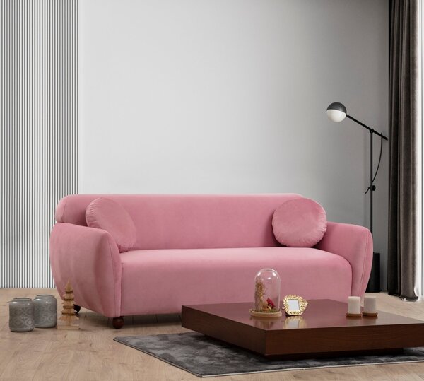 Hanah Home Trojmiestna pohovka Eddy 223 cm ružová