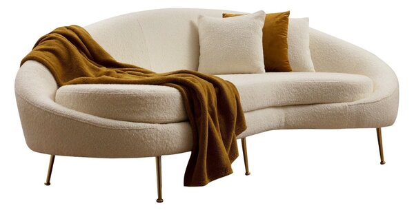 Hanah Home Trojmiestna pohovka Eses 255 cm boucle krémová pravá