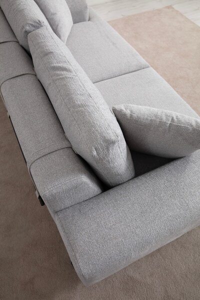 Hanah Home Trojmiestna pohovka Eti 220 cm sivá/dub prírodný