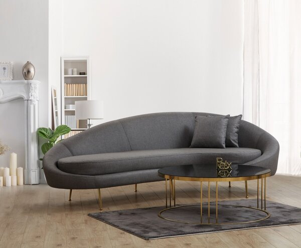Hanah Home Trojmiestna pohovka Eses 255 cm tmavosivá pravá