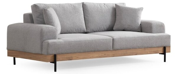 Hanah Home Trojmiestna pohovka Eti 220 cm sivá/dub prírodný