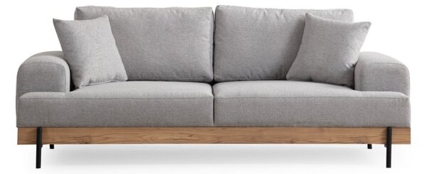 Hanah Home Trojmiestna pohovka Eti 220 cm sivá/dub prírodný