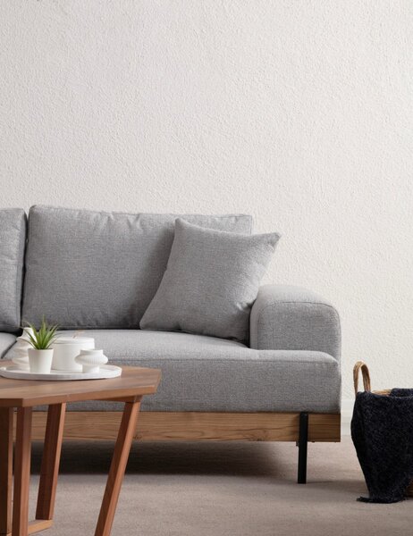 Hanah Home Trojmiestna pohovka Eti 220 cm sivá/dub prírodný