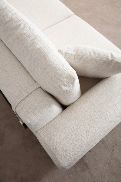 Hanah Home Trojmiestna pohovka Eti 220 cm biela/dub prírodný