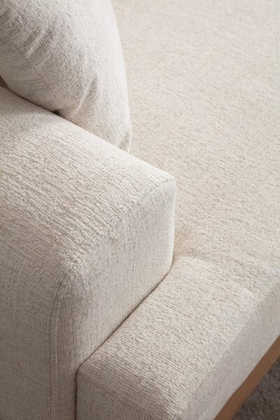 Hanah Home Trojmiestna pohovka Eti 220 cm biela/dub prírodný