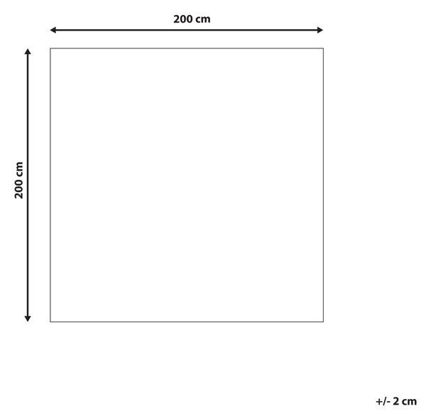 Koberec béžový a hnedý bavlnený 200 x 200 cm geometrický vzor všívaný obdĺžnikový obývacia izba