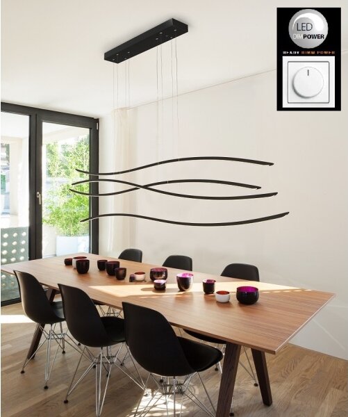 Azzardo AZ2912 - LED Stmievateľný luster na lanku WAVES 4xLED/70W/230V