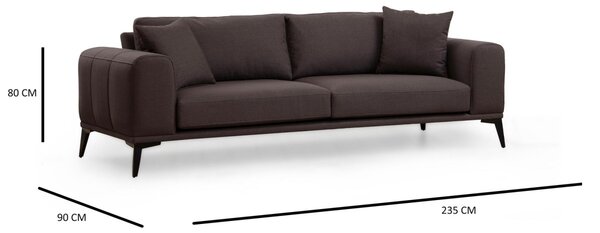 Hanah Home Trojmiestna pohovka Kenzo 235 cm sivá