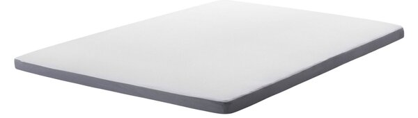 Vrchný matrac z pamäťovej peny 140 x 200 cm topper výška 6 cm biely snímateľný poťah