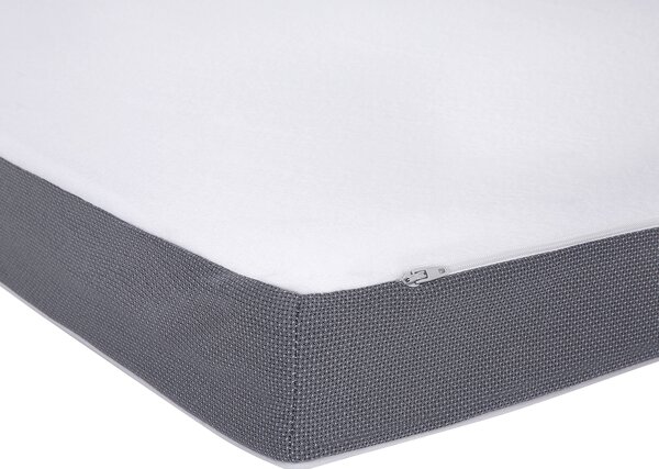 Vrchný matrac z pamäťovej peny 140 x 200 cm topper výška 6 cm biely snímateľný poťah