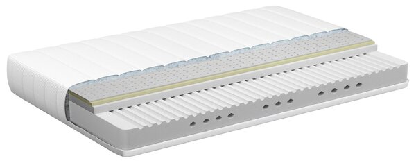 Latexový penový matrac stredne tvrdý biely a čierny 160 x 200 cm snímateľný polyesterový poťah so zipsom