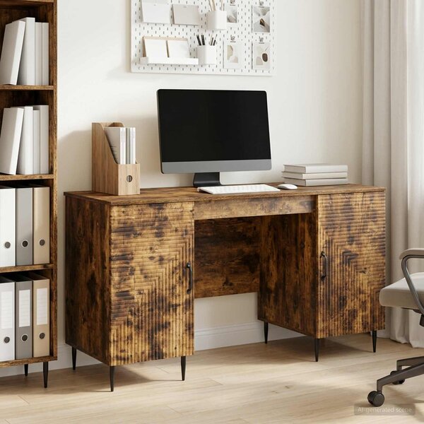 Maison Exclusive – Písací stôl z údeného dubu 142,5 x 50 x 75 cm, drevotrieska