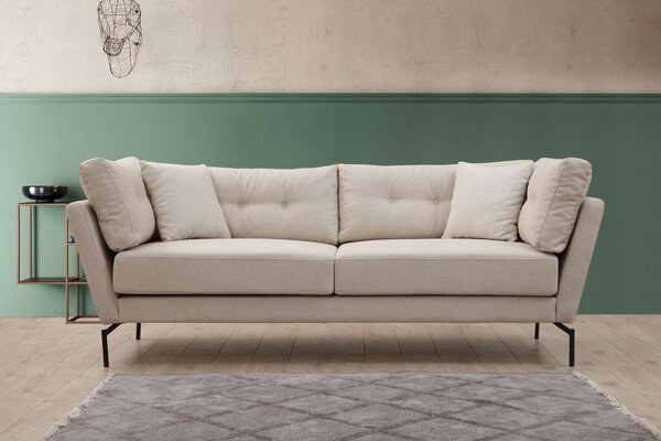 Hanah Home Trojmiestna pohovka Mapa 214 cm krémová