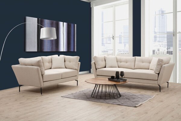 Hanah Home Trojmiestna pohovka Mapa 214 cm krémová