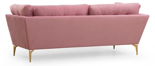Hanah Home Trojmiestna pohovka Mapa 214 cm ružová