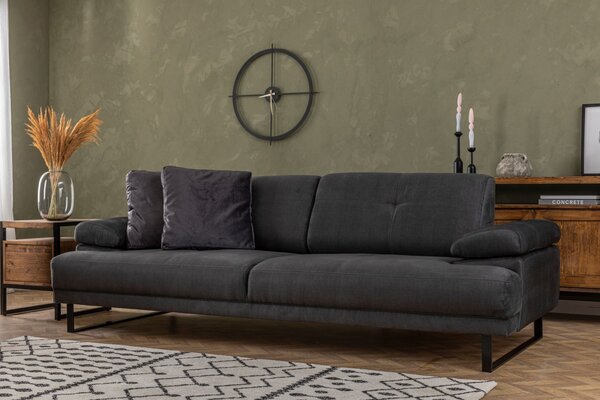 Hanah Home Trojmiestna pohovka Mustang 239 cm antracitová