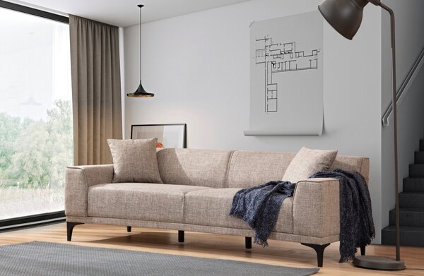 Hanah Home Trojmiestna pohovka Petra 212 cm béžová