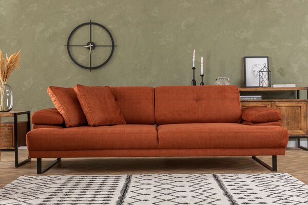 Hanah Home Trojmiestna pohovka Mustang 239 cm oranžová