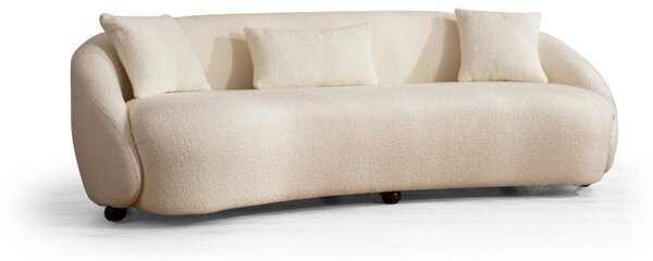 Hanah Home Trojmiestna pohovka Napoli 230 cm boucle krémová
