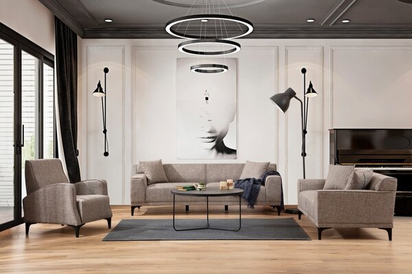 Hanah Home Trojmiestna pohovka Petra 212 cm béžová