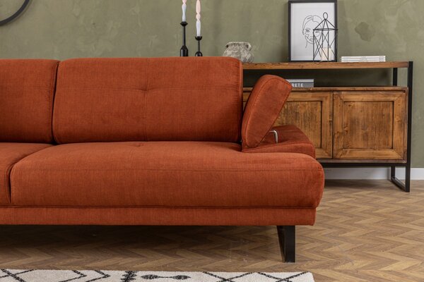 Hanah Home Trojmiestna pohovka Mustang 239 cm oranžová
