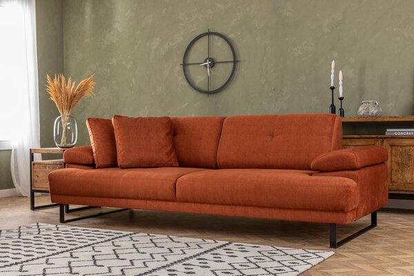 Hanah Home Trojmiestna pohovka Mustang 239 cm oranžová