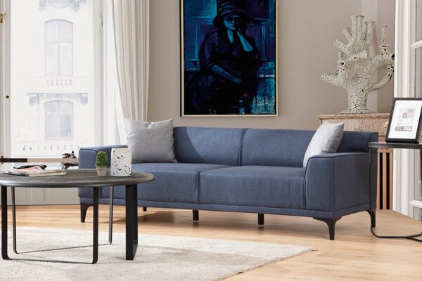 Hanah Home Trojmiestna pohovka Petra 212 cm modrá