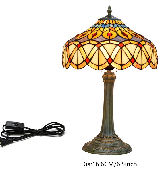 Peacock stolná lampa tiffany 229