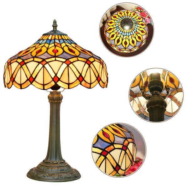 Peacock stolná lampa tiffany 229