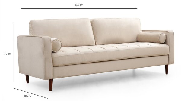 Hanah Home Trojmiestna pohovka Rome 215 cm béžová