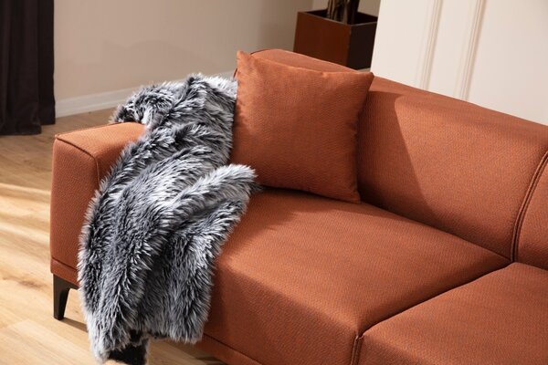Hanah Home Trojmiestna pohovka Petra 212 cm oranžová