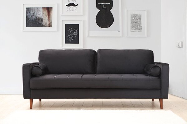 Hanah Home Trojmiestna pohovka Rome 215 cm čierna