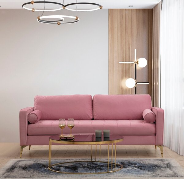 Hanah Home Trojmiestna pohovka Rome 215 cm ružová