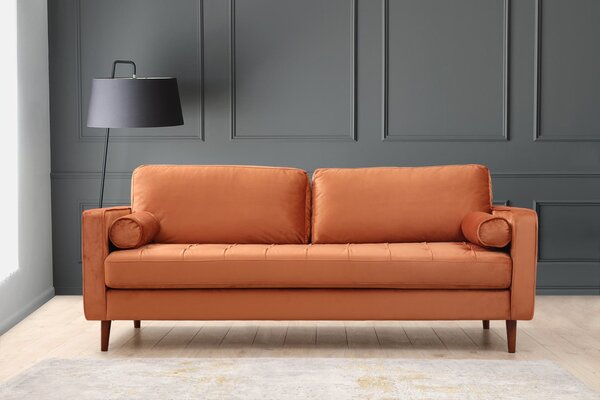 Hanah Home Trojmiestna pohovka Rome 215 cm oranžová