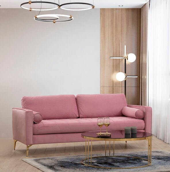 Hanah Home Trojmiestna pohovka Rome 215 cm ružová