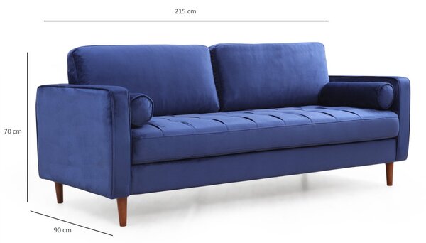 Hanah Home Trojmiestna pohovka Rome 215 cm modrá