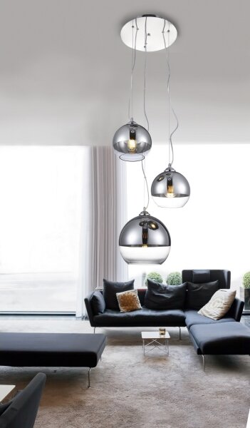 Azzardo AZ4750 - Luster na lanku BALL 3xE27/40W/230V guľatý