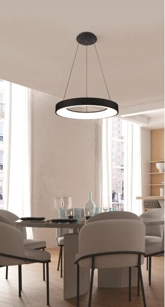 Azzardo AZ4999 - LED Luster na lanku SANTANA LED/30W/230V čierna