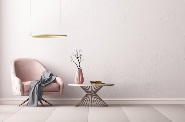 Azzardo AZ4961 -LED Stmievateľný luster na lanku HALO LED/56W/230V pr. 80 cm zlatá