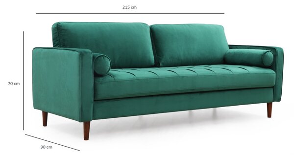 Hanah Home Trojmiestna pohovka Rome 215 cm zelená