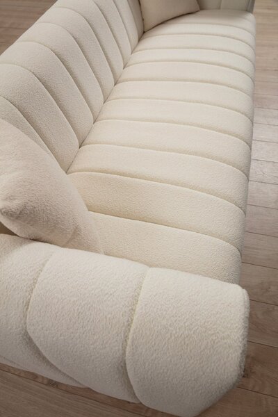 Hanah Home Trojmiestna pohovka Royal 225 cm boucle krémová