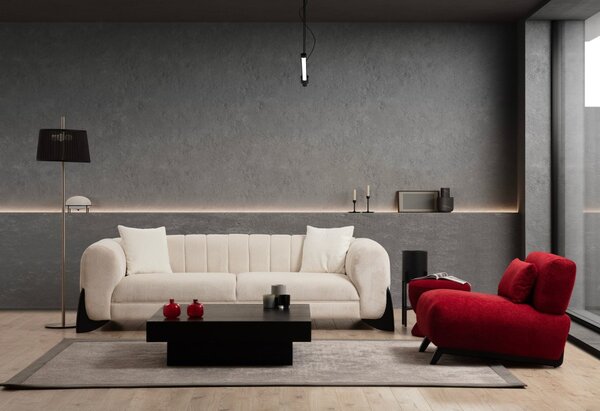Hanah Home Trojmiestna pohovka Sandreo 248 cm biela