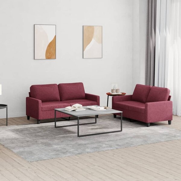 Maison Exclusive – 2-dielna sedacia súprava s vankúmi, vínovoervená látka