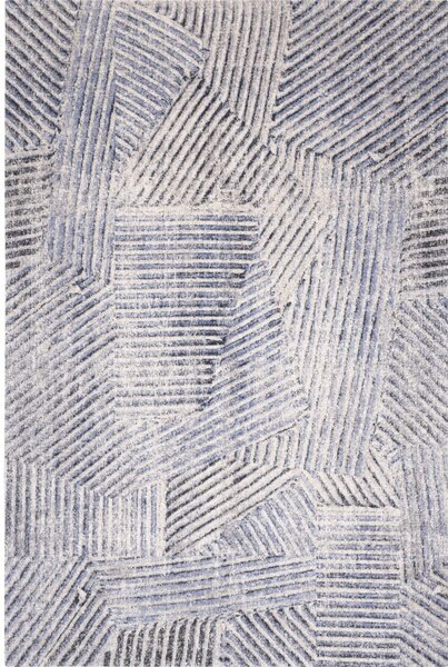 Svetlomodrý vlnený koberec 133x180 cm Strokes – Agnella