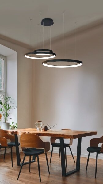 Azzardo AZ5027 - LED Luster na lanku AMANDA LED/150W/230V čierna