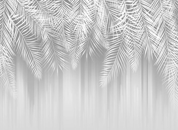 Magnetická podložka na obklad radiátora White leaves Boho 60x100