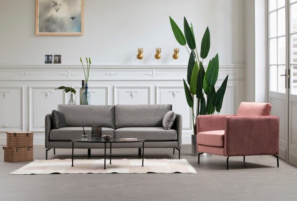 Hanah Home Trojmiestna pohovka Sino 217 cm sivá