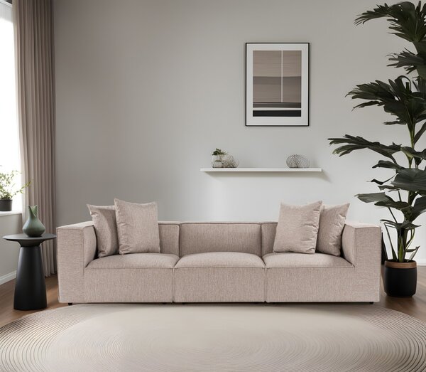 Hanah Home Trojmiestna pohovka Sora 325 cm pieskovo béžová