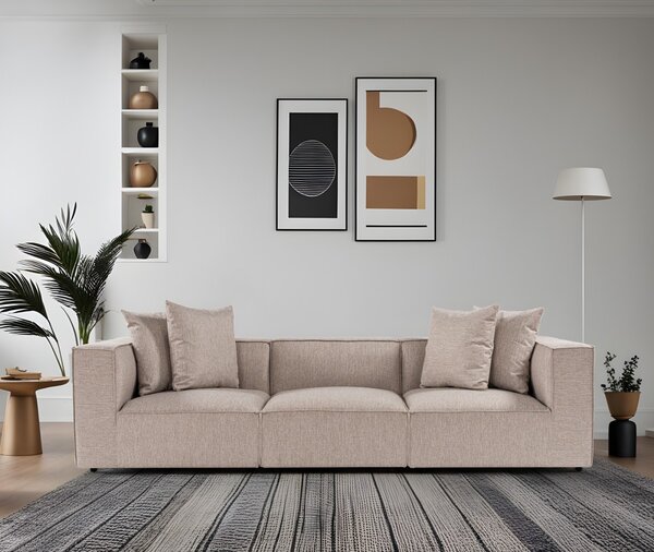 Hanah Home Trojmiestna pohovka Sora 325 cm pieskovo béžová