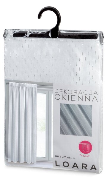 ZÁCLONA NA PÁSKE LOARA 140X270 CM BIELA